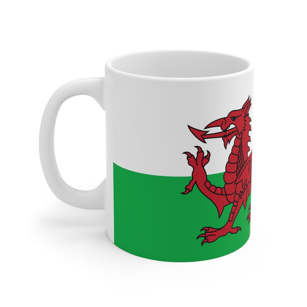 Printed Welsh Flag Mug